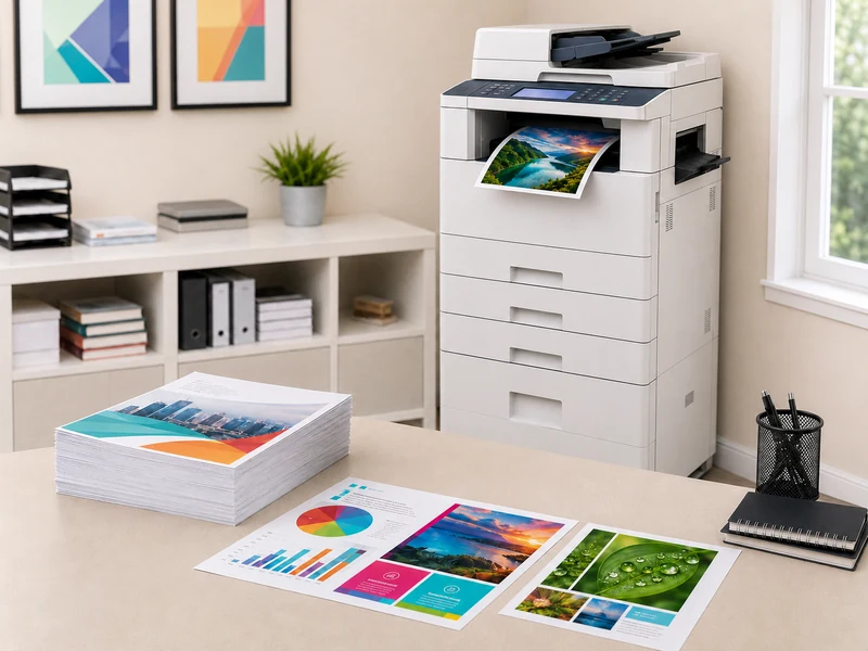 Professional colour printer producing vivid documents and presentation materials