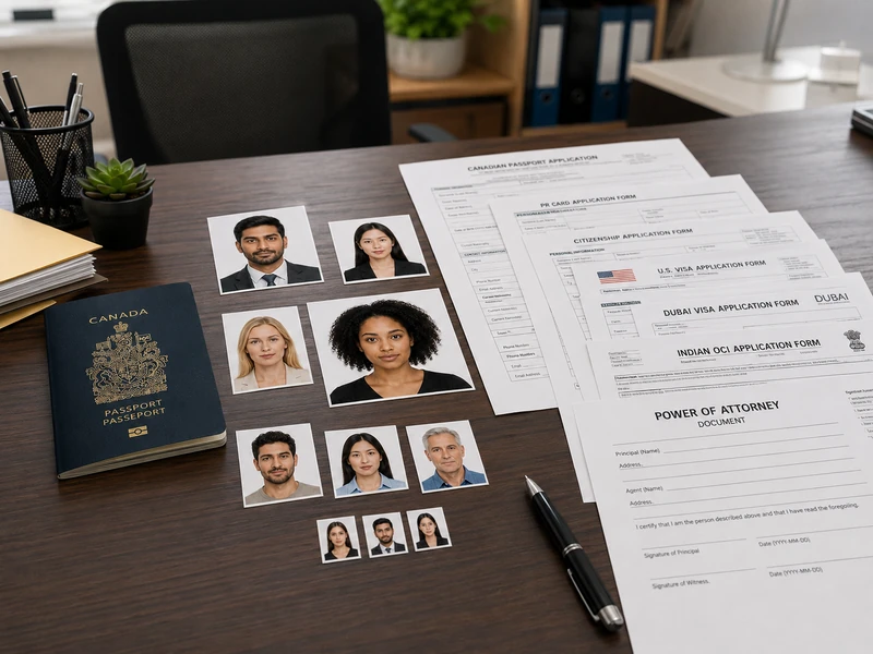 Passport, visa, PR card, citizenship, OCI and immigration photo services in Scarborough